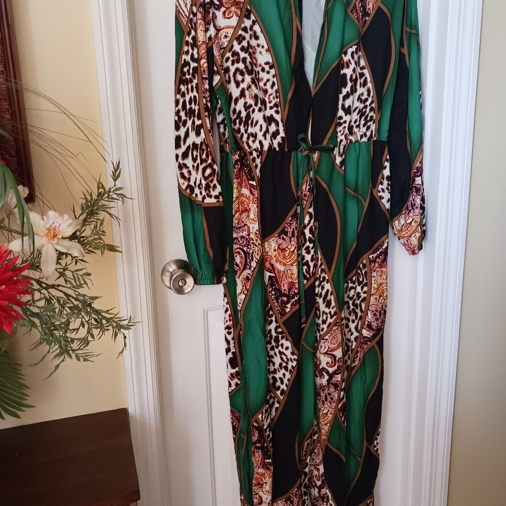 Shein leopard jumpsuit